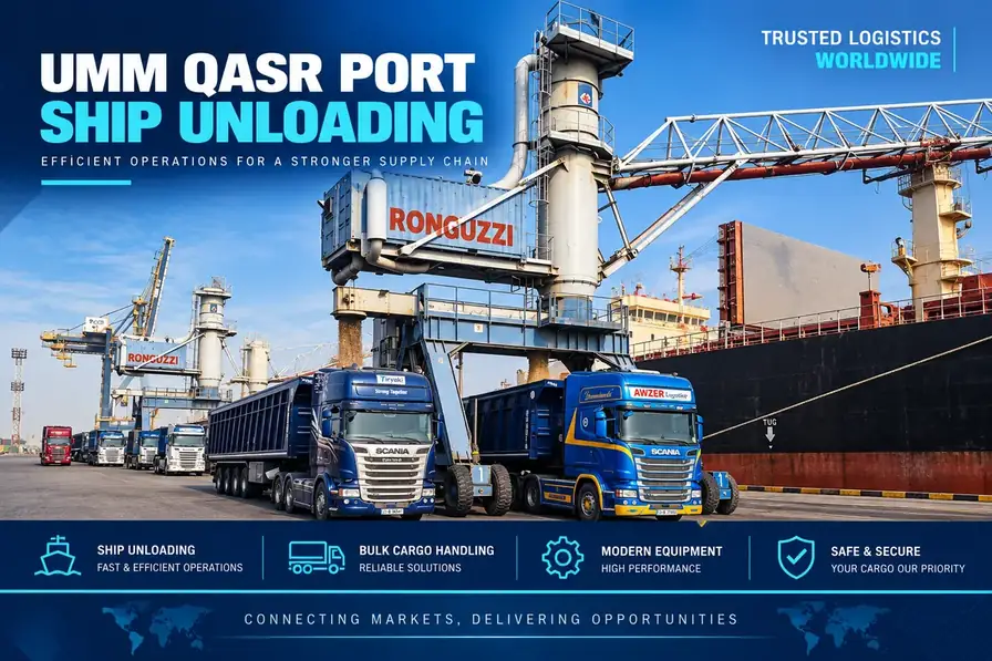Umm Qasr Port ship unloading