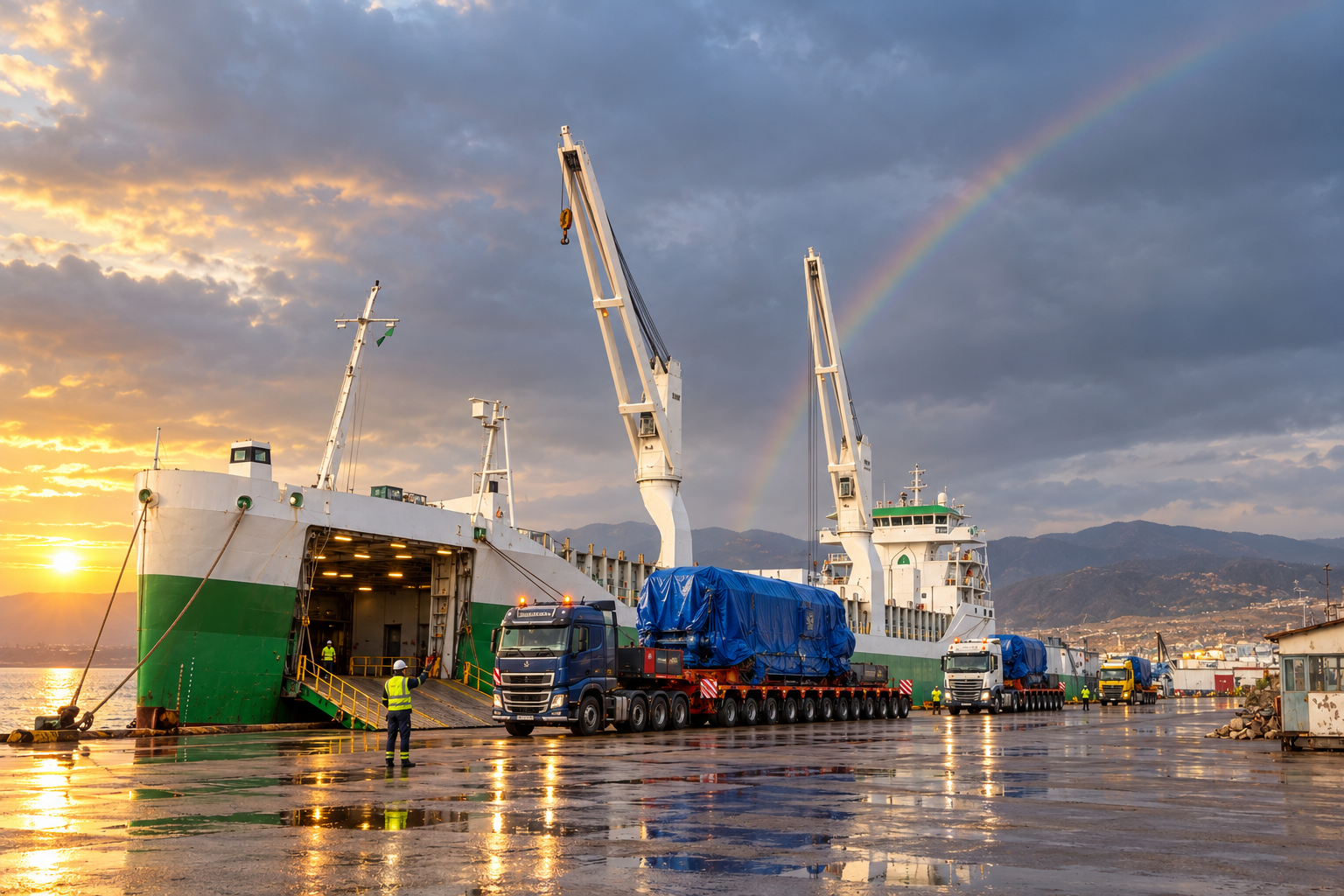 Project cargo at a port terminal